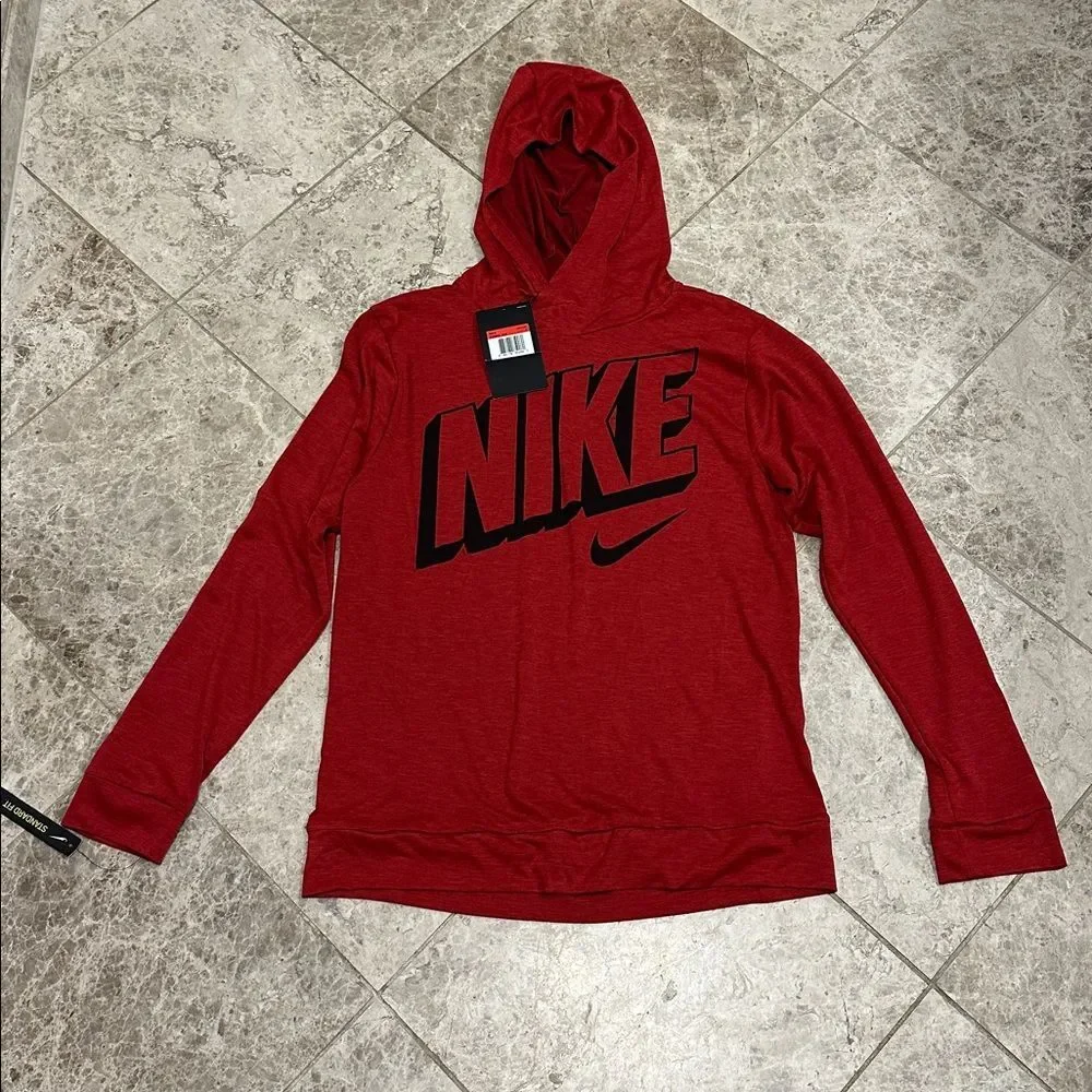 Nike Breathe Logo Hoodie Red NEW Boys Large Style 939664